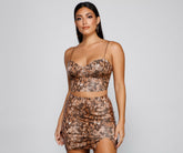 Bustier irrésistiblement chic à imprimé serpent